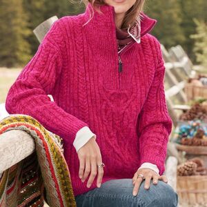 Sundance Angelique Mock Neck 1/2 Zip Pullover M
